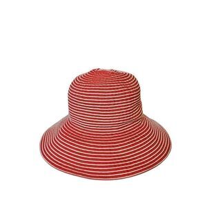 Scala womens sun hat, red/white.